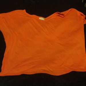Size xl orange crop top